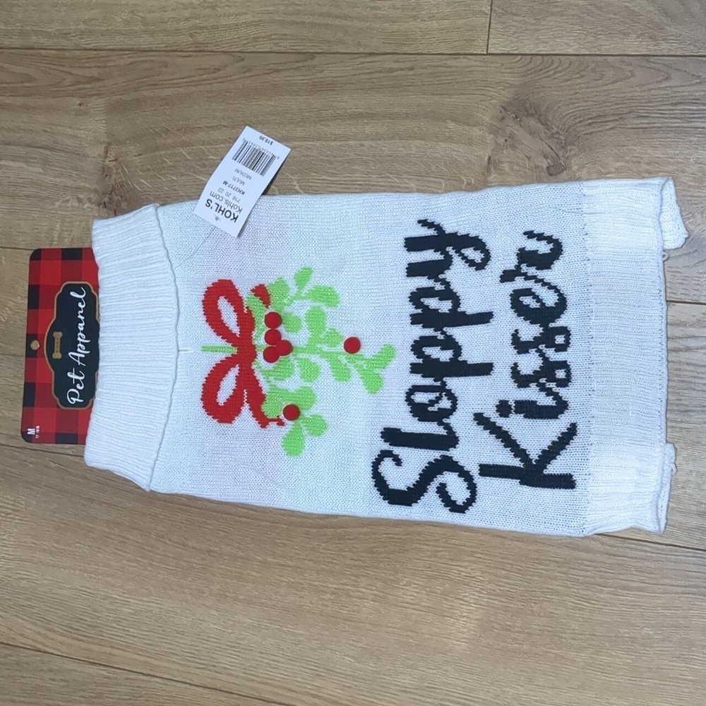 Woof Pet Apparel holiday pet sweater size Medium